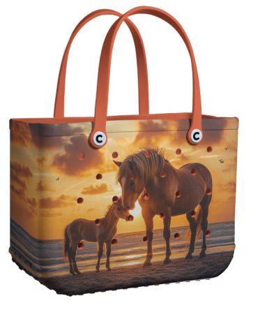 Bucket Tote Bag, Limited Edition Bogg Bag, Beach Bag Majestic Love