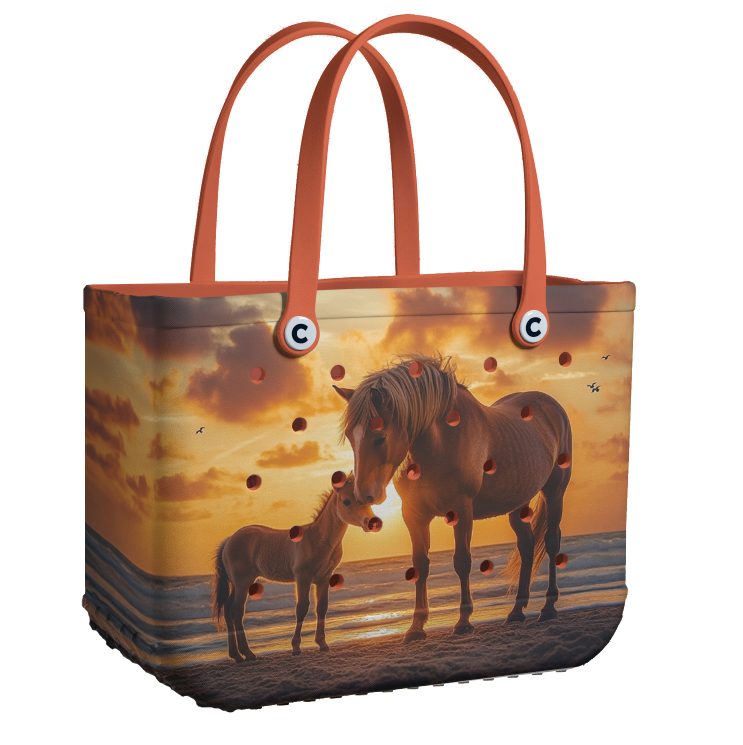 Bucket Tote Bag, Limited Edition Bogg Bag, Beach Bag Majestic Love