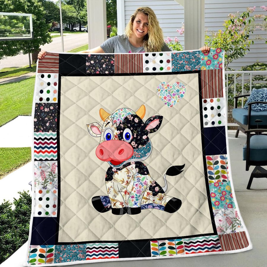 Farm Life Cow Quilted Blanket - Image 4