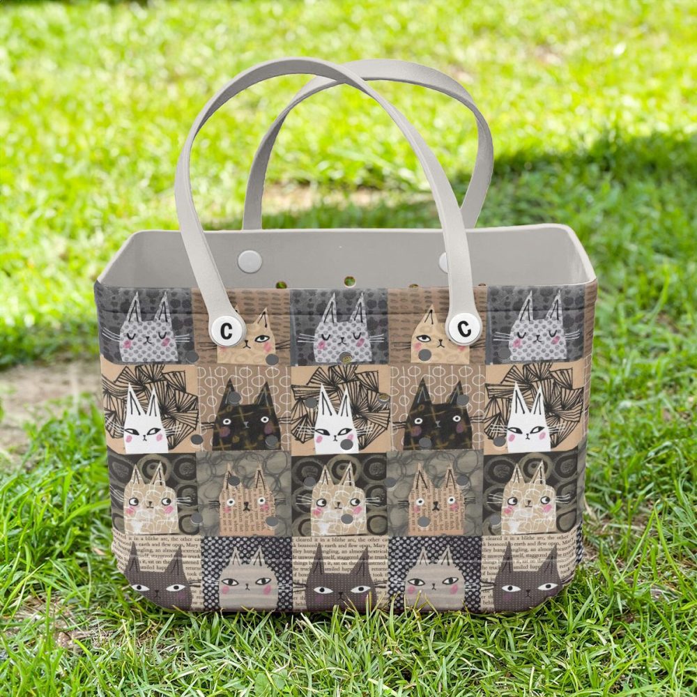 Chic Cat Print Tote Bag – Stylish, Durable, Perfect For Everyday Use - Image 2