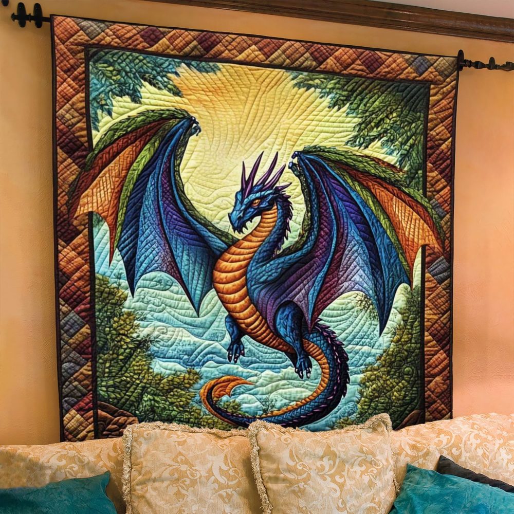 Twilight Blaze Quilted Blanket - Image 3