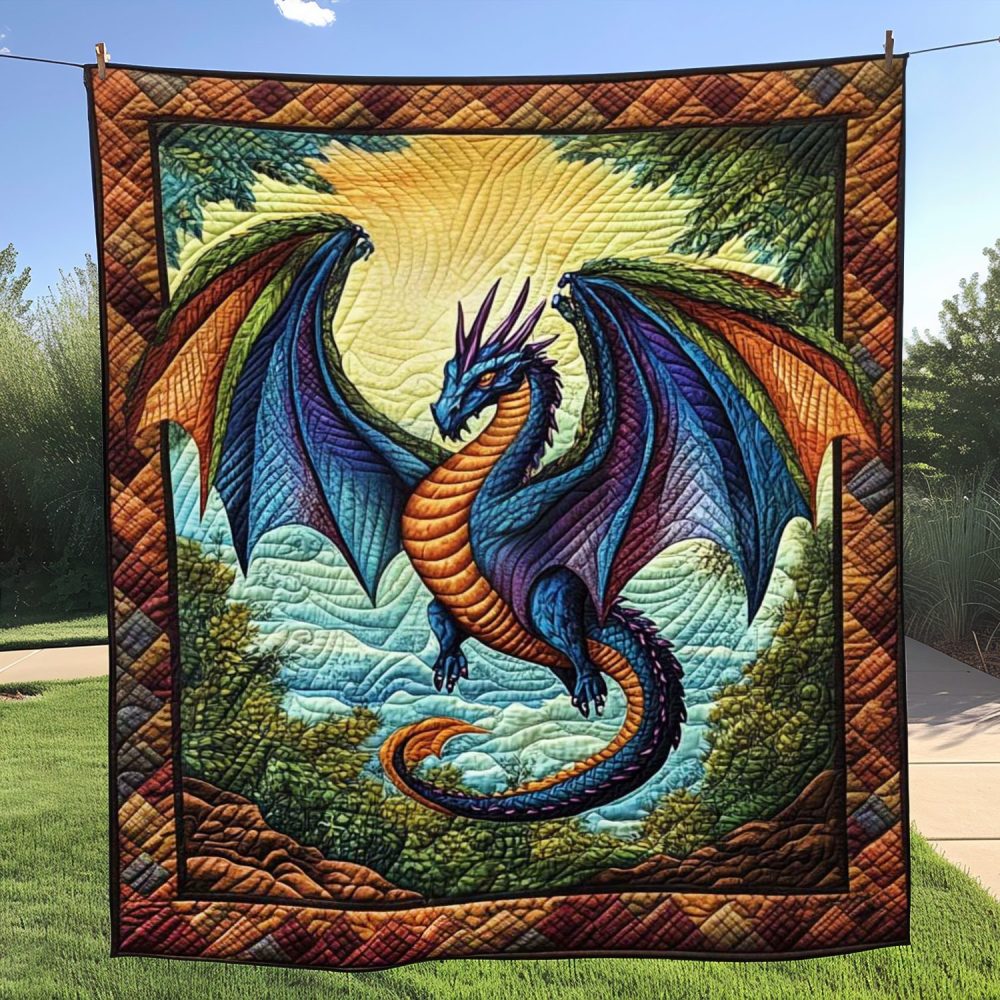Twilight Blaze Quilted Blanket - Image 2