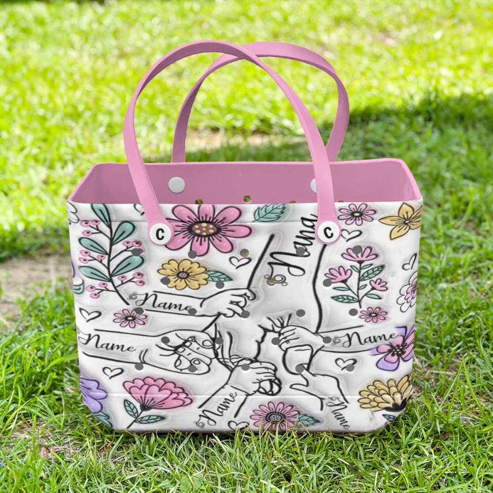 Custom Floral Tote Bag – Personalized Name Design, Durable & Stylish For Everyday Use - Image 4