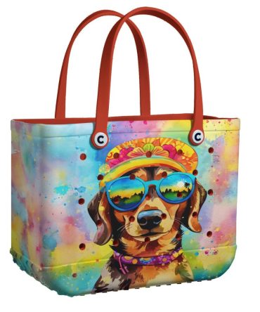 Colorful Dog Tote Bag – Fun & Stylish Accessory For Dog Lovers – Perfect For Beach Or Shopping!