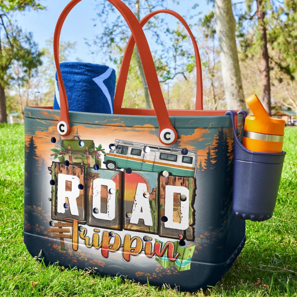 Adventure-Ready Road Trippin' Tote Bag - Durable, Stylish & Spacious For Travel Lovers - Image 2