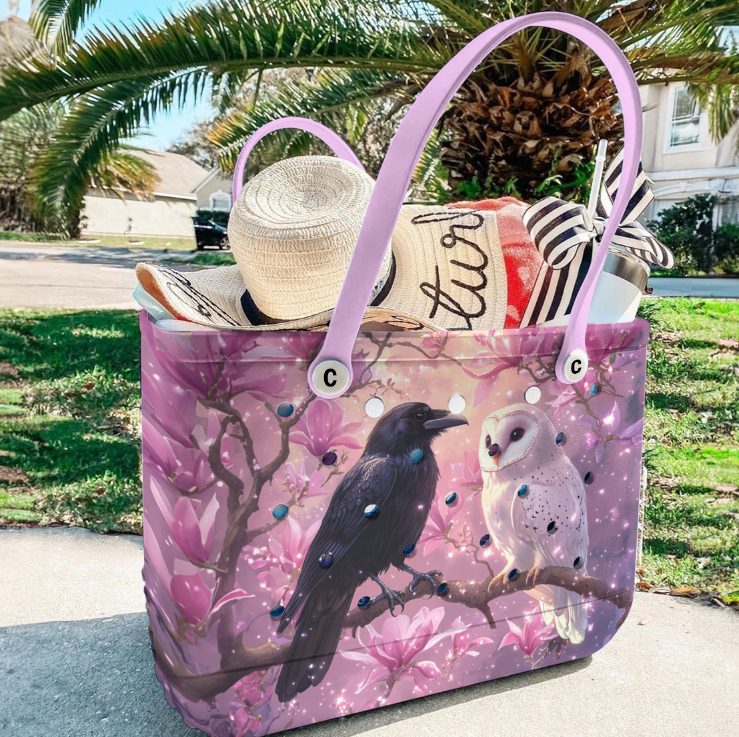 Bucket Tote Bag, Limited Edition Bogg Bag, Beach Bag Nightfall Friends - Image 3