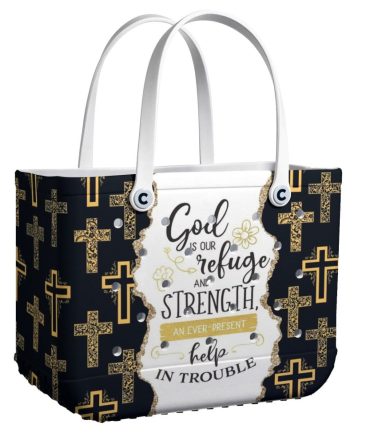 Faith-Inspired Tote Bag - 'God Is Our Refuge' Design - Stylish & Spacious For Everyday Use