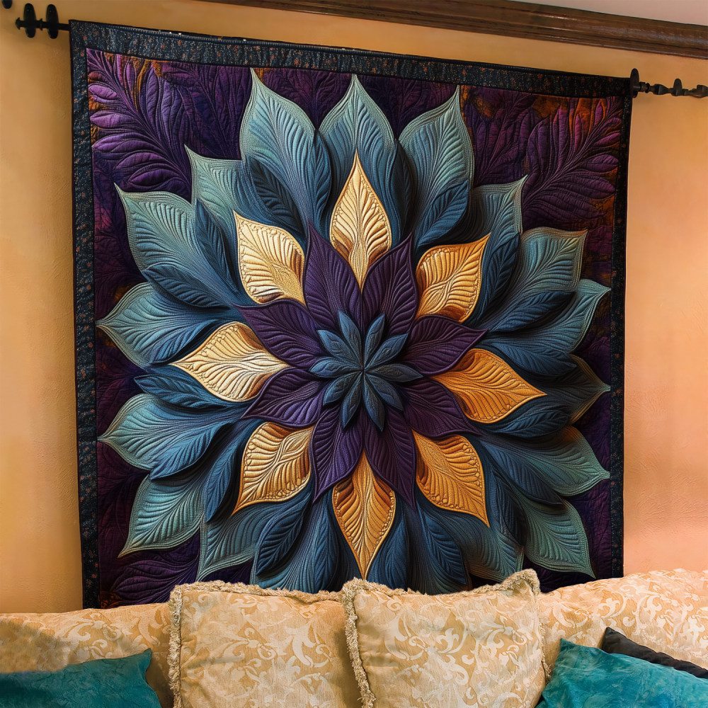 Majestic Sunflower Quilted Blanket - Image 2