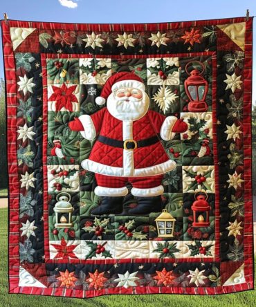 Santa'S Workshop Quilted Blanket