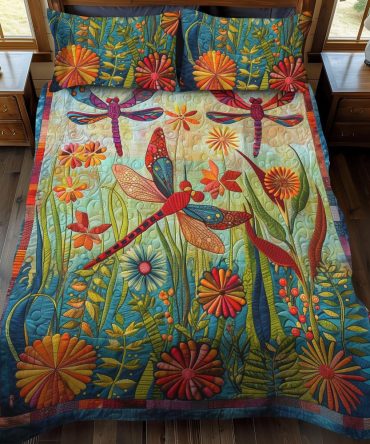 Jade Glider 3-Piece Quilted Bedding Set