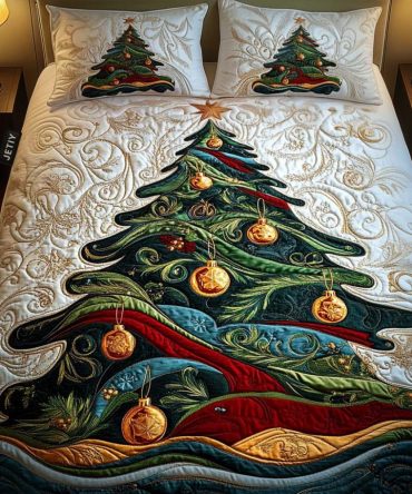 Glistening Tree Of Magic 3-Piece Quilted Bedding Set