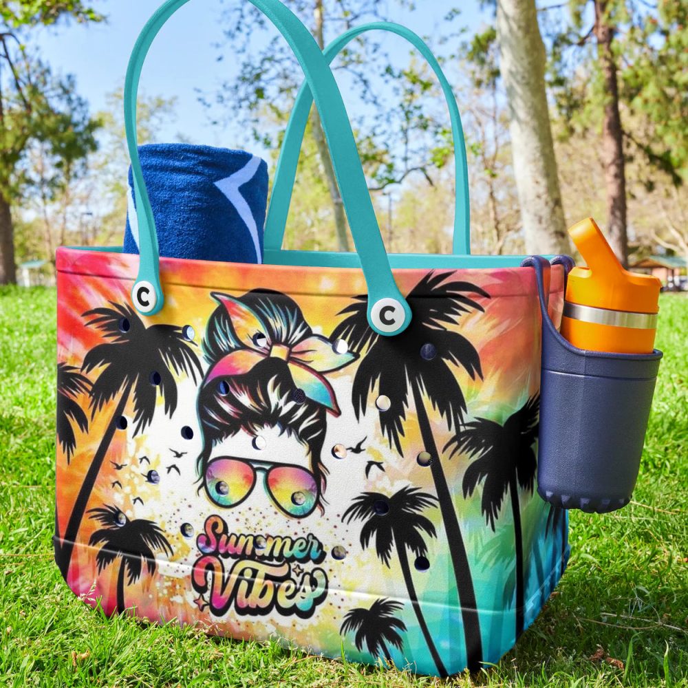 Bucket Tote Bag, Limited Edition Bogg Bag, Beach Bag Tropical Summer - Image 3