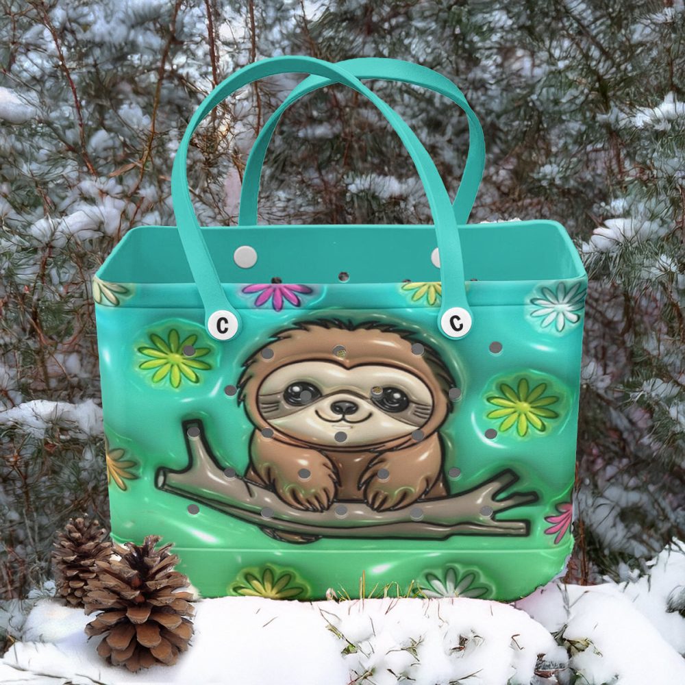 Adorable Sloth Tote Bag - Cute & Colorful Design, Perfect For Shopping & Beach Days - Image 5