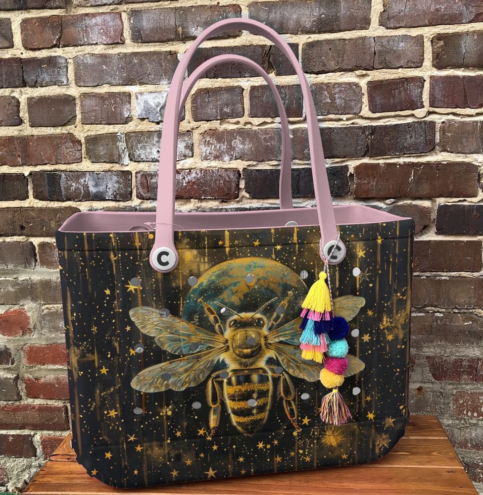 Bucket Tote Bag, Limited Edition Bogg Bag, Beach Bag Stellar Bee - Image 5