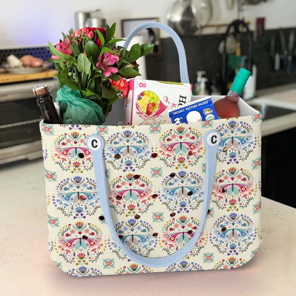 Bucket Tote Bag, Limited Edition Bogg Bag, Beach Bag Winged Muse - Image 5