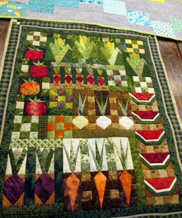 Vegetable Garden Quilted Blanket