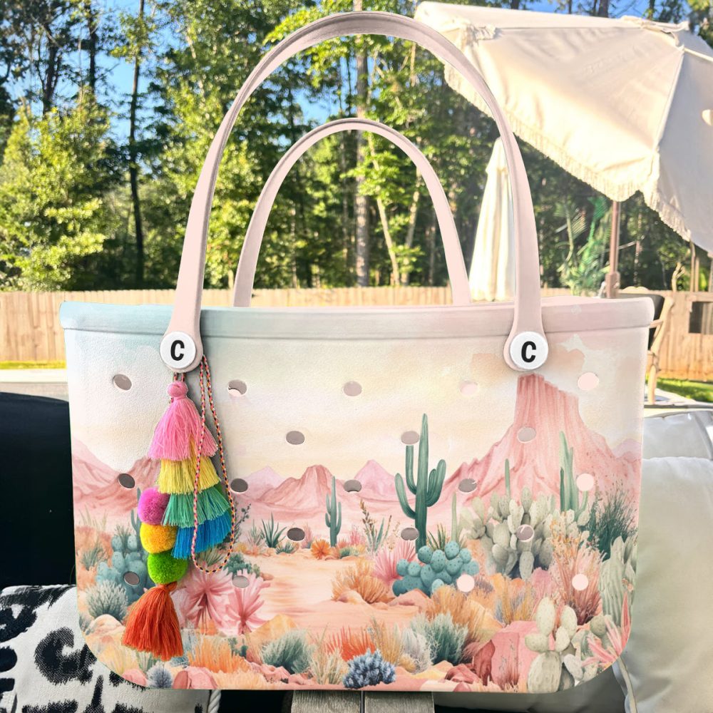 Bucket Tote Bag, Limited Edition Bogg Bag, Beach Bag Vintage Desert Dreams - Image 5