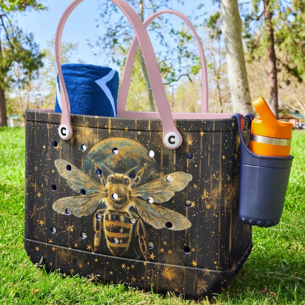 Bucket Tote Bag, Limited Edition Bogg Bag, Beach Bag Stellar Bee - Image 4