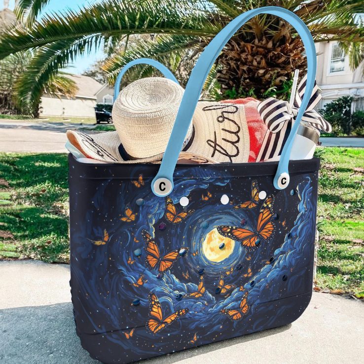 Bucket Tote Bag, Limited Edition Bogg Bag, Beach Bag Moonlit Whirl - Image 3