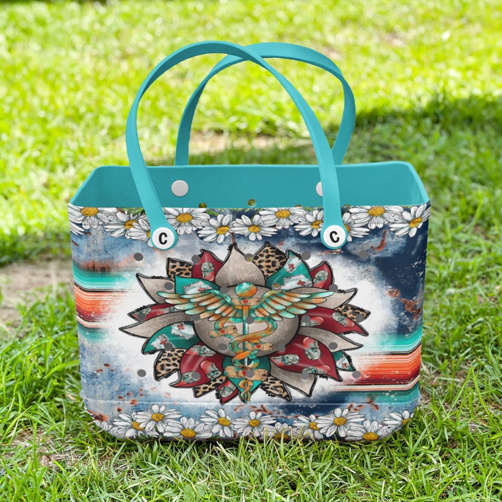 Boho Chic Tote Bag With Floral & Tribal Art - Perfect For Casual Outings - Image 4