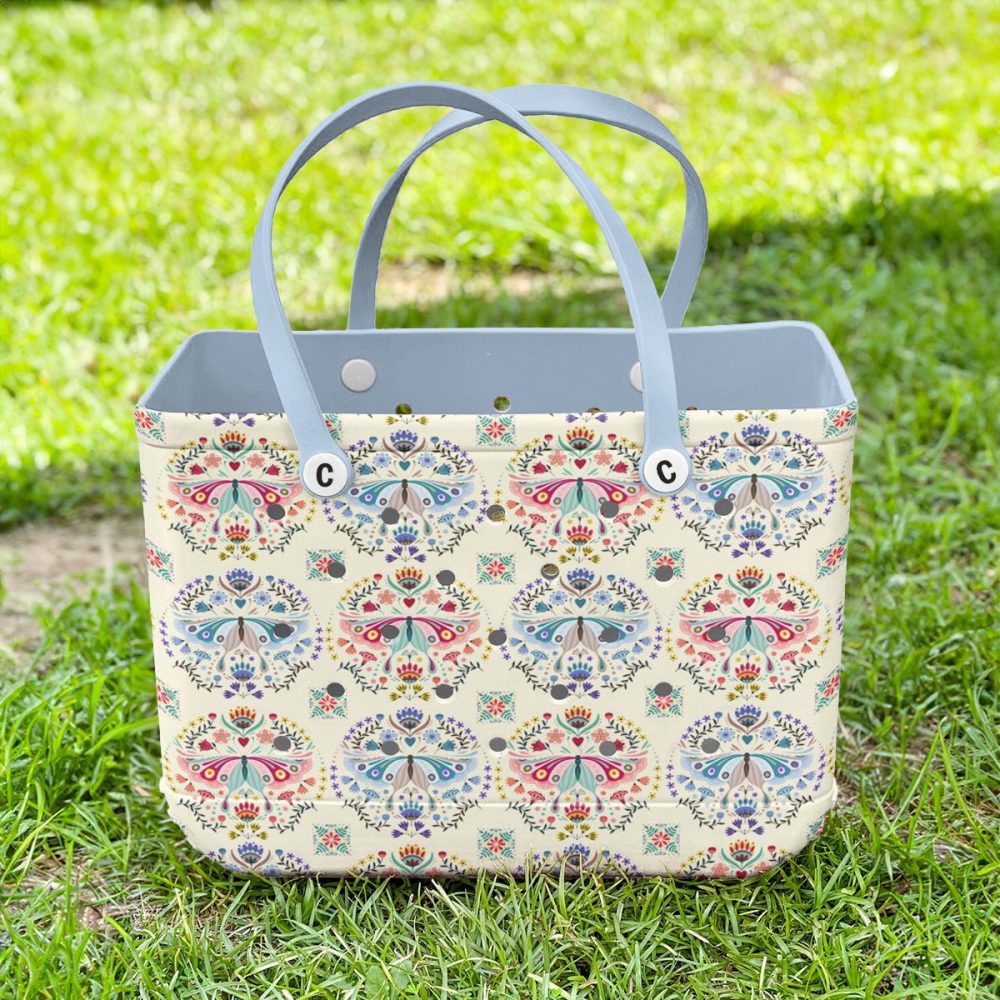 Bucket Tote Bag, Limited Edition Bogg Bag, Beach Bag Winged Muse - Image 4