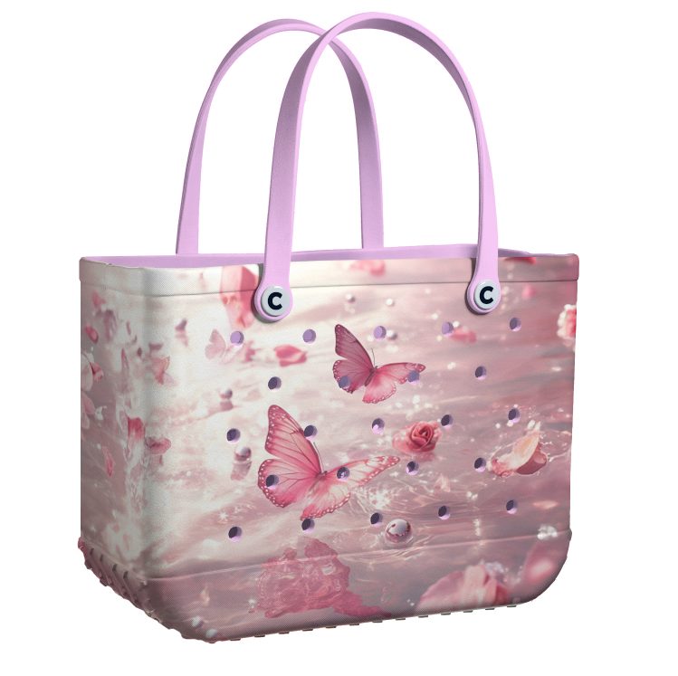 Bucket Tote Bag, Limited Edition Bogg Bag, Beach Bag Butterfly Dream