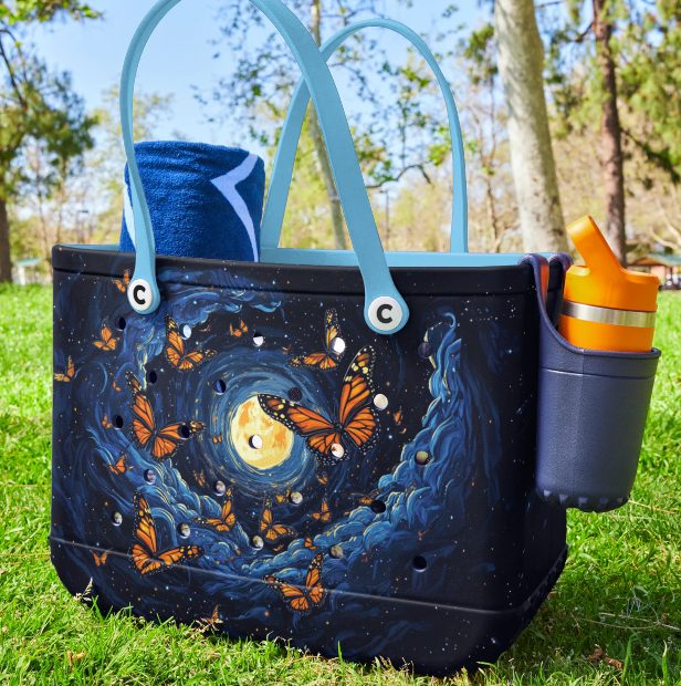 Bucket Tote Bag, Limited Edition Bogg Bag, Beach Bag Moonlit Whirl - Image 4