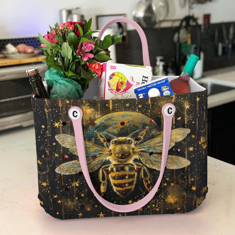 Bucket Tote Bag, Limited Edition Bogg Bag, Beach Bag Stellar Bee - Image 2