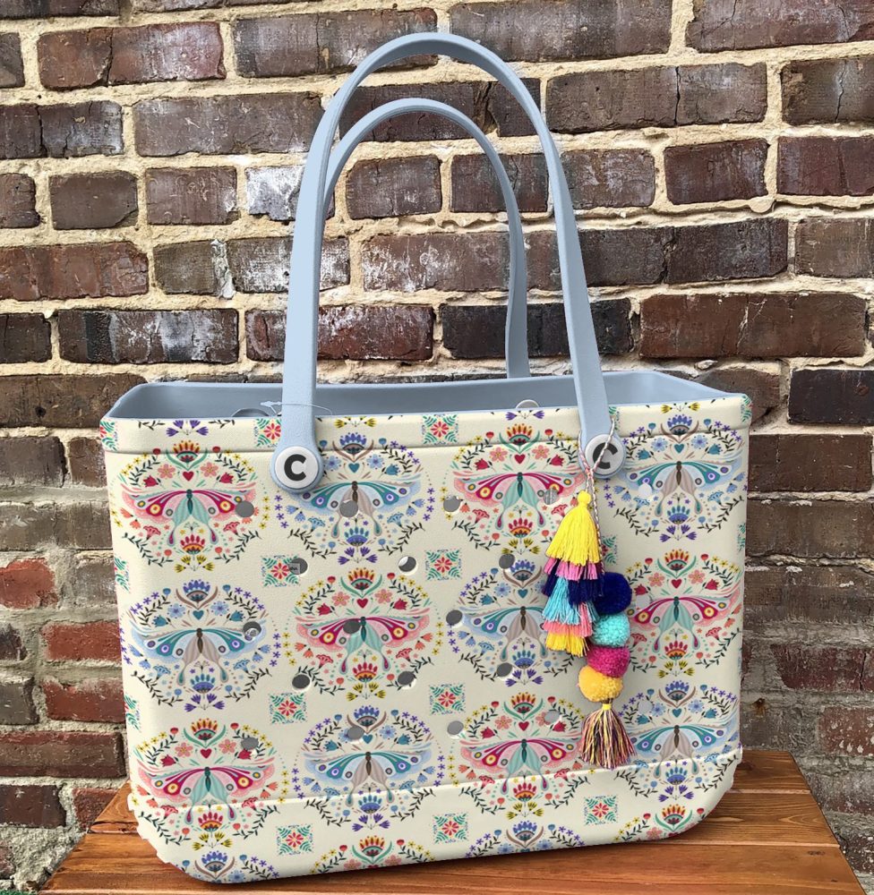 Bucket Tote Bag, Limited Edition Bogg Bag, Beach Bag Winged Muse - Image 3