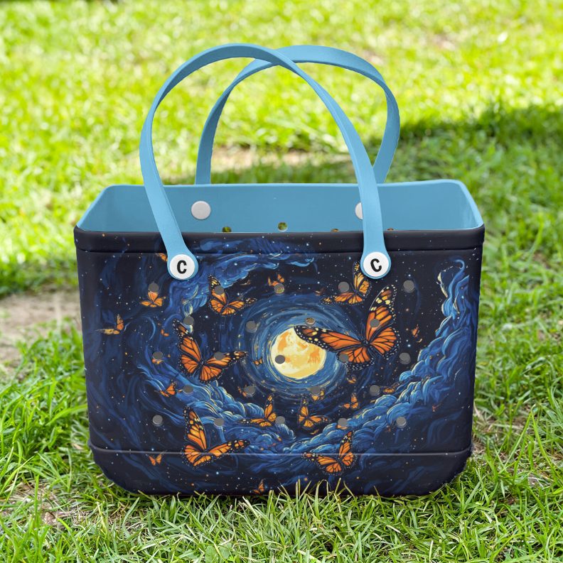 Bucket Tote Bag, Limited Edition Bogg Bag, Beach Bag Moonlit Whirl - Image 2
