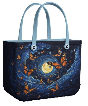 Bucket Tote Bag, Limited Edition Bogg Bag, Beach Bag Moonlit Whirl