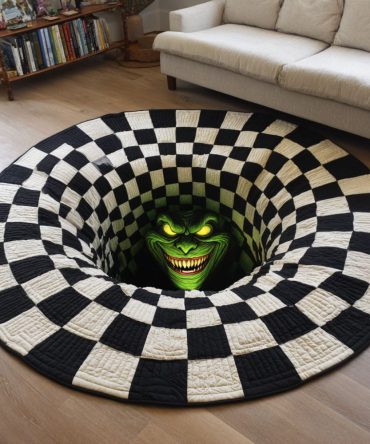 Abyss Demon Wait Quilted Round Mat