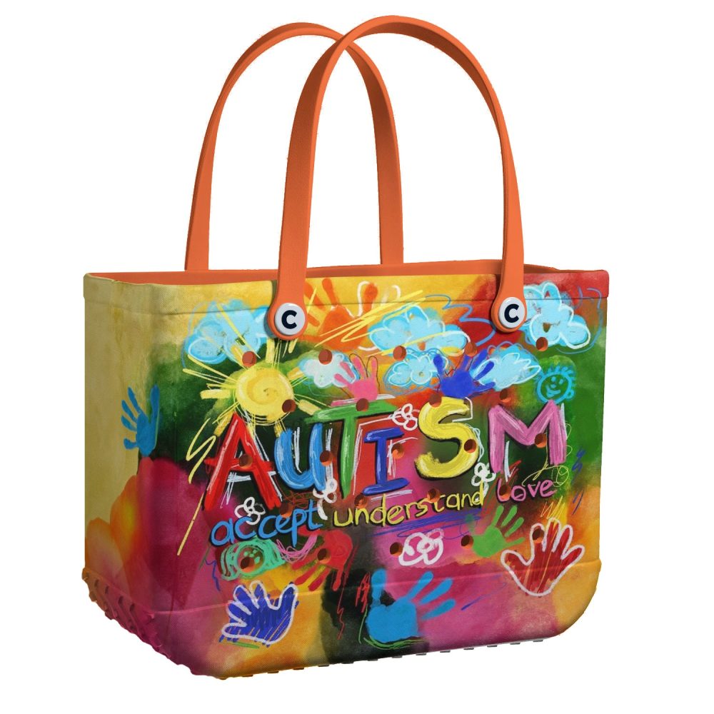 Bucket Tote Bag, Limited Edition Bogg Bag, Beach Bag Acceptance For Autism