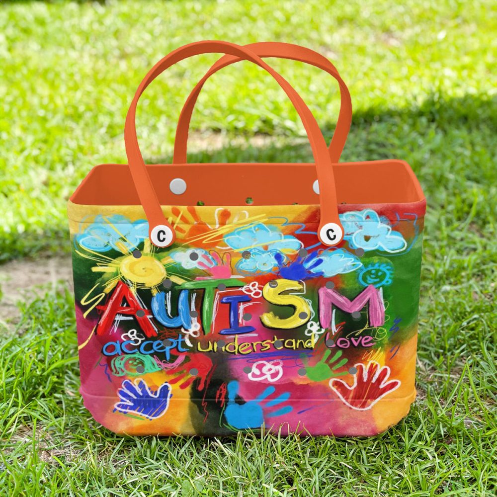 Bucket Tote Bag, Limited Edition Bogg Bag, Beach Bag Acceptance For Autism - Image 2