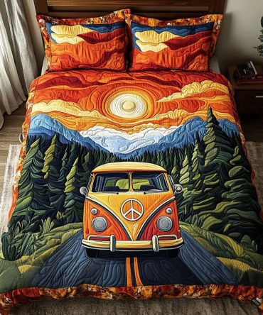 Adventure On Wheels 3-Piece Quilted Bedding Set