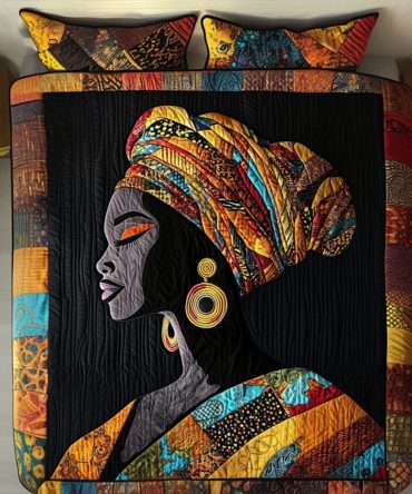 African Elegance 3-Piece Quilted Bedding Set