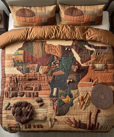 African Heritage 3-Piece Quilted Bedding Set