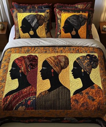 Afro Chic 3-Piece Quilted Bedding Set