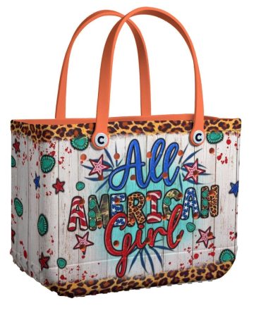 Stylish 'All American Girl' Tote Bag - Perfect For Patriotic Fashion & Daily Use