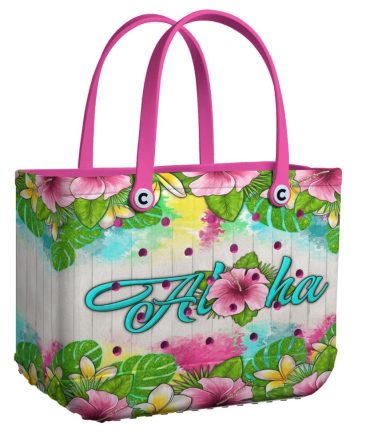 Bucket Tote Bag, Limited Edition Bogg Bag, Beach Bag Aloha Paradise