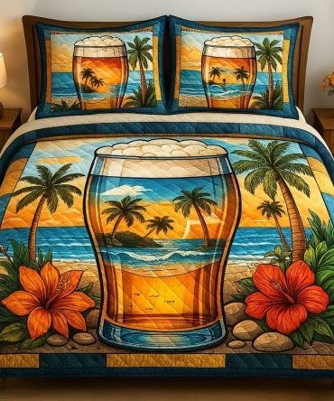 Aloha Comfort 3-Piece Quilted Bedding Set