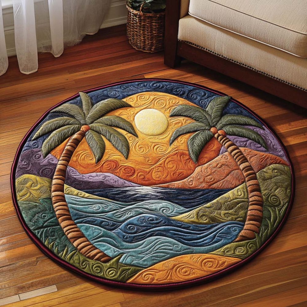 Aloha Horizon Quilted Round Mat
