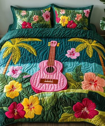 Aloha Vibes 3-Piece Quilted Bedding Set