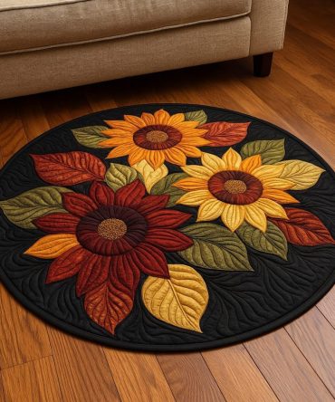 Amber Sun Quilted Round Mat
