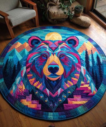 Amber Blaze Quilted Round Mat