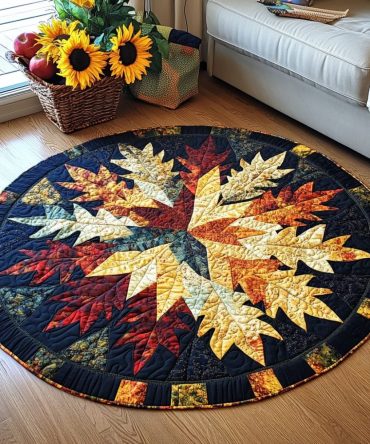 Amber Breeze Quilted Round Mat