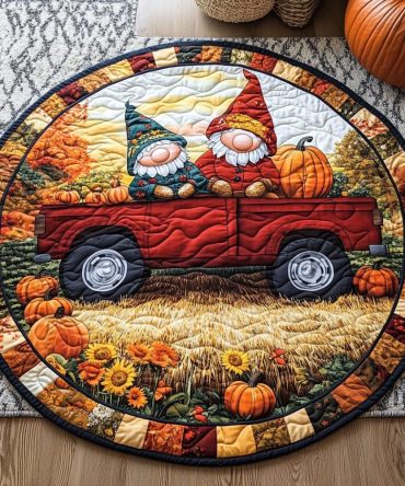 Amber Essence Quilted Round Mat