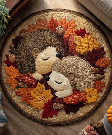 Amber Spines Quilted Round Mat