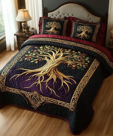 Ancestral Arbor 3-Piece Quilted Bedding Set