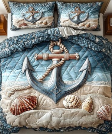 Anchored Serenity 3-Piece Quilted Bedding Set